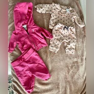 ❌SOLD❌Ralph Lauren Pink Hoodie with White Logo Tracksuit & Nicole Miller Fleece